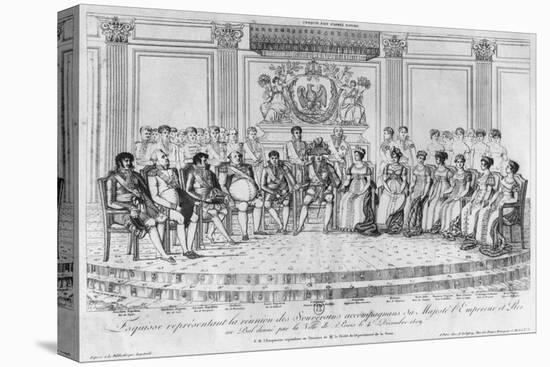 Sketch Depicting Napoleon I and the Sovereigns at Ball Given by City of Paris on 4th December 1809-Adrien Pierre Francois Godefroy-Stretched Canvas