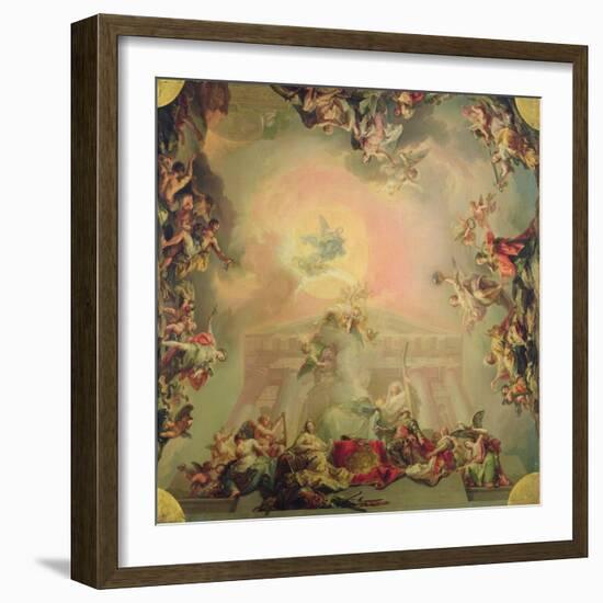 Sketch for a Ceiling Painting: the Institution of the Order of St Charles III-Vicente Lopez y Portana-Framed Giclee Print