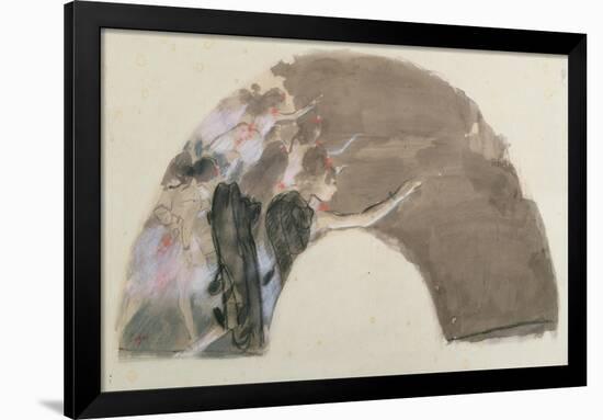 Sketch for a Fan, C.1879 (Pastel and Chalk)-Edgar Degas-Framed Giclee Print