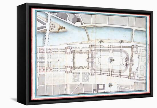 Sketch for a National Palace-Charles De Wailly-Framed Stretched Canvas
