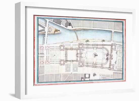 Sketch for a National Palace-Charles De Wailly-Framed Giclee Print