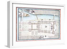Sketch for a National Palace-Charles De Wailly-Framed Giclee Print