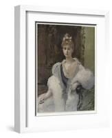 Sketch for a Portrait of Mme De M-Francois Flameng-Framed Giclee Print