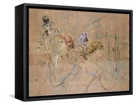 Sketch for 'At the Masked Ball', C.1892-Henri de Toulouse-Lautrec-Framed Stretched Canvas