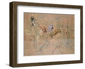 Sketch for 'At the Masked Ball', C.1892-Henri de Toulouse-Lautrec-Framed Premium Giclee Print