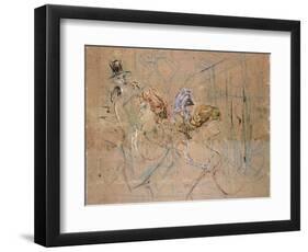 Sketch for 'At the Masked Ball', C.1892-Henri de Toulouse-Lautrec-Framed Premium Giclee Print