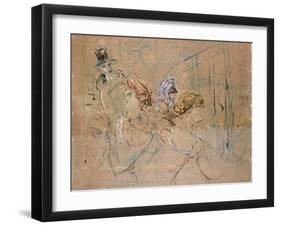 Sketch for 'At the Masked Ball', C.1892-Henri de Toulouse-Lautrec-Framed Giclee Print