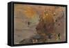 Sketch for Beach Scene. 1905. 14.6 x 20.6 cm-Joaquin Sorolla-Framed Stretched Canvas