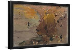 Sketch for Beach Scene. 1905. 14.6 x 20.6 cm-Joaquin Sorolla-Framed Poster