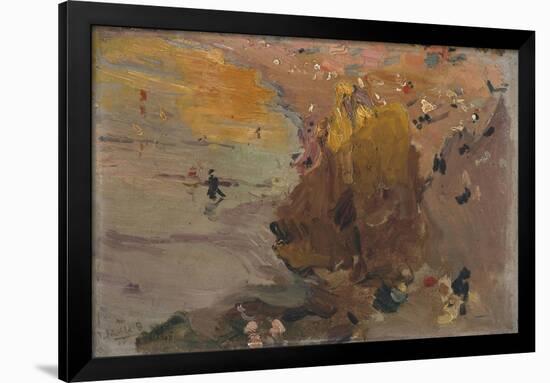 Sketch for Beach Scene. 1905. 14.6 x 20.6 cm-Joaquin Sorolla-Framed Poster