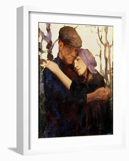 Sketch for "Betrothed"-Thomas Cooper Gotch-Framed Giclee Print