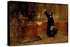 Sketch for Columbus before the Council of Salamanca, C.1876-William Merritt Chase-Stretched Canvas