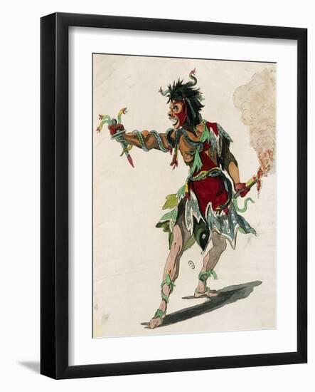 Sketch for Costume of Mars in Opera Castor and Pollux-Jean-Philippe Rameau-Framed Giclee Print