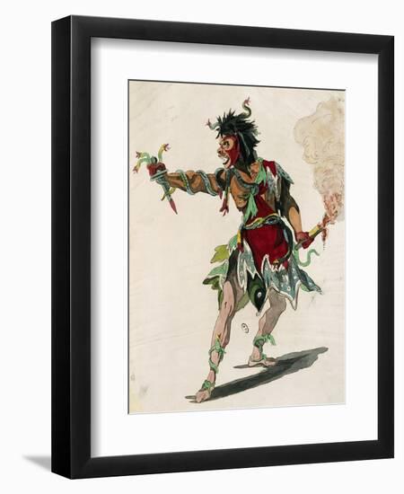 Sketch for Costume of Mars in Opera Castor and Pollux-Jean-Philippe Rameau-Framed Giclee Print