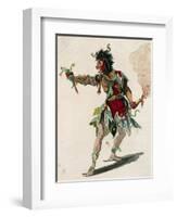 Sketch for Costume of Mars in Opera Castor and Pollux-Jean-Philippe Rameau-Framed Giclee Print