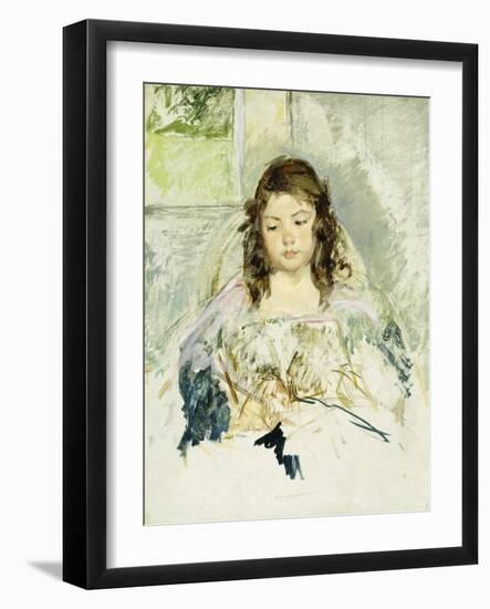 Sketch for Francois in a Round-Backed Chair, Reading-Mary Cassatt-Framed Giclee Print