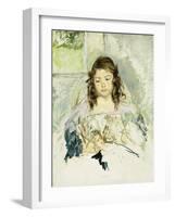 Sketch for Francois in a Round-Backed Chair, Reading-Mary Cassatt-Framed Giclee Print