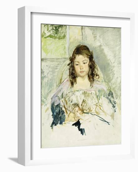 Sketch for Francois in a Round-Backed Chair, Reading-Mary Cassatt-Framed Giclee Print
