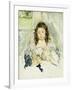 Sketch for Francois in a Round-Backed Chair, Reading-Mary Cassatt-Framed Giclee Print