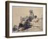 Sketch for 'Happy as a King', 19Th Century (Drawing)-William Collins-Framed Giclee Print