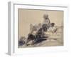 Sketch for 'Happy as a King', 19Th Century (Drawing)-William Collins-Framed Giclee Print