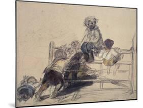 Sketch for 'Happy as a King', 19Th Century (Drawing)-William Collins-Mounted Giclee Print