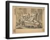 Sketch for 'Industry and Idleness' - Plate III, 1747-William Hogarth-Framed Giclee Print