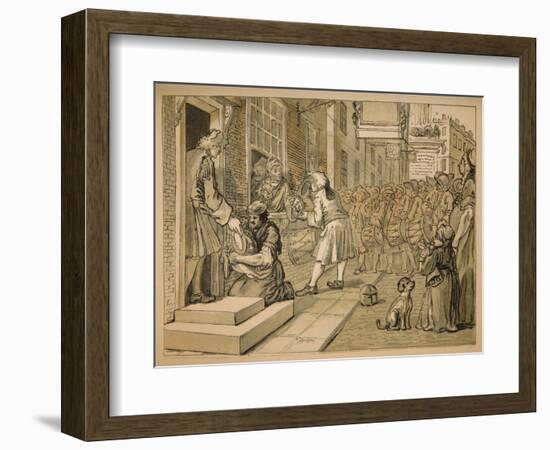 Sketch for 'Industry and Idleness' - Plate VI, 1747-William Hogarth-Framed Giclee Print