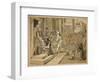 Sketch for 'Industry and Idleness' - Plate VI, 1747-William Hogarth-Framed Giclee Print