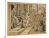 Sketch for 'Industry and Idleness' - Plate VI, 1747-William Hogarth-Framed Giclee Print