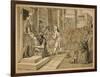 Sketch for 'Industry and Idleness' - Plate VI, 1747-William Hogarth-Framed Giclee Print