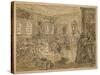 Sketch for 'Industry and Idleness' - Plate VIII, 1747-William Hogarth-Stretched Canvas