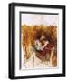 Sketch for Le Peintre-Jean-Louis-Ernest Meissonier-Framed Art Print