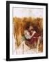 Sketch for Le Peintre-Jean-Louis-Ernest Meissonier-Framed Art Print