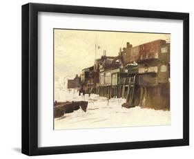 Sketch for 'London River', c.1875-Charles Napier Hemy-Framed Premium Giclee Print