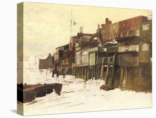 Sketch for 'London River', c.1875-Charles Napier Hemy-Stretched Canvas