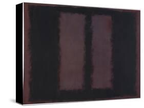 Sketch for "Mural No.6" (Two Openings in Black Over Wine) {Black on Maroon} [Seagram Mural Sketch]-Mark Rothko-Stretched Canvas