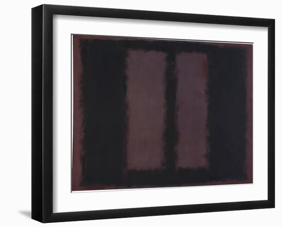 Sketch for "Mural No.6" (Two Openings in Black Over Wine) {Black on Maroon} [Seagram Mural Sketch]-Mark Rothko-Framed Giclee Print