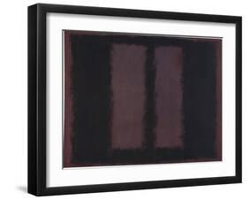 Sketch for "Mural No.6" (Two Openings in Black Over Wine) {Black on Maroon} [Seagram Mural Sketch]-Mark Rothko-Framed Giclee Print