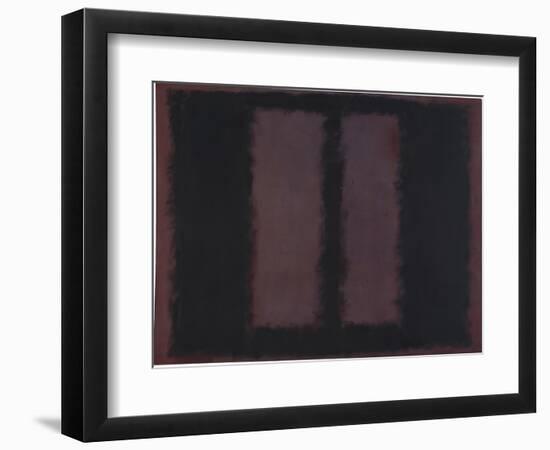 Sketch for "Mural No.6" (Two Openings in Black Over Wine) {Black on Maroon} [Seagram Mural Sketch]-Mark Rothko-Framed Premium Giclee Print