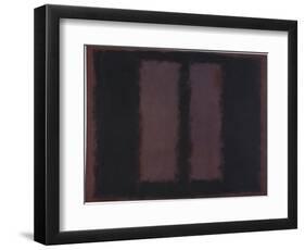 Sketch for "Mural No.6" (Two Openings in Black Over Wine) {Black on Maroon} [Seagram Mural Sketch]-Mark Rothko-Framed Premium Giclee Print