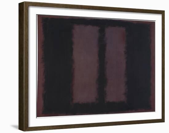 Sketch for "Mural No.6" (Two Openings in Black Over Wine) {Black on Maroon} [Seagram Mural Sketch]-Mark Rothko-Framed Giclee Print