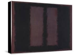 Sketch for "Mural No.6" (Two Openings in Black Over Wine) {Black on Maroon} [Seagram Mural Sketch]-Mark Rothko-Stretched Canvas