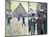 Sketch for 'Paris Street; Rainy Day', 1877 (Pre-Restoration)-Gustave Caillebotte-Mounted Premium Giclee Print