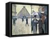 Sketch for 'Paris Street; Rainy Day', 1877 (Pre-Restoration)-Gustave Caillebotte-Framed Stretched Canvas