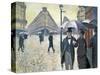 Sketch for 'Paris Street; Rainy Day', 1877 (Pre-Restoration)-Gustave Caillebotte-Stretched Canvas