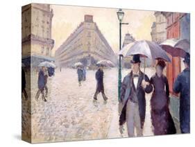 Sketch for 'Paris Street; Rainy Day', 1877-Gustave Caillebotte-Stretched Canvas