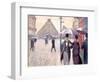 Sketch for 'Paris Street; Rainy Day', 1877-Gustave Caillebotte-Framed Giclee Print