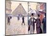 Sketch for 'Paris Street; Rainy Day', 1877-Gustave Caillebotte-Mounted Giclee Print