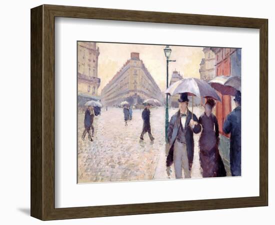 Sketch for 'Paris Street; Rainy Day', 1877-Gustave Caillebotte-Framed Premium Giclee Print